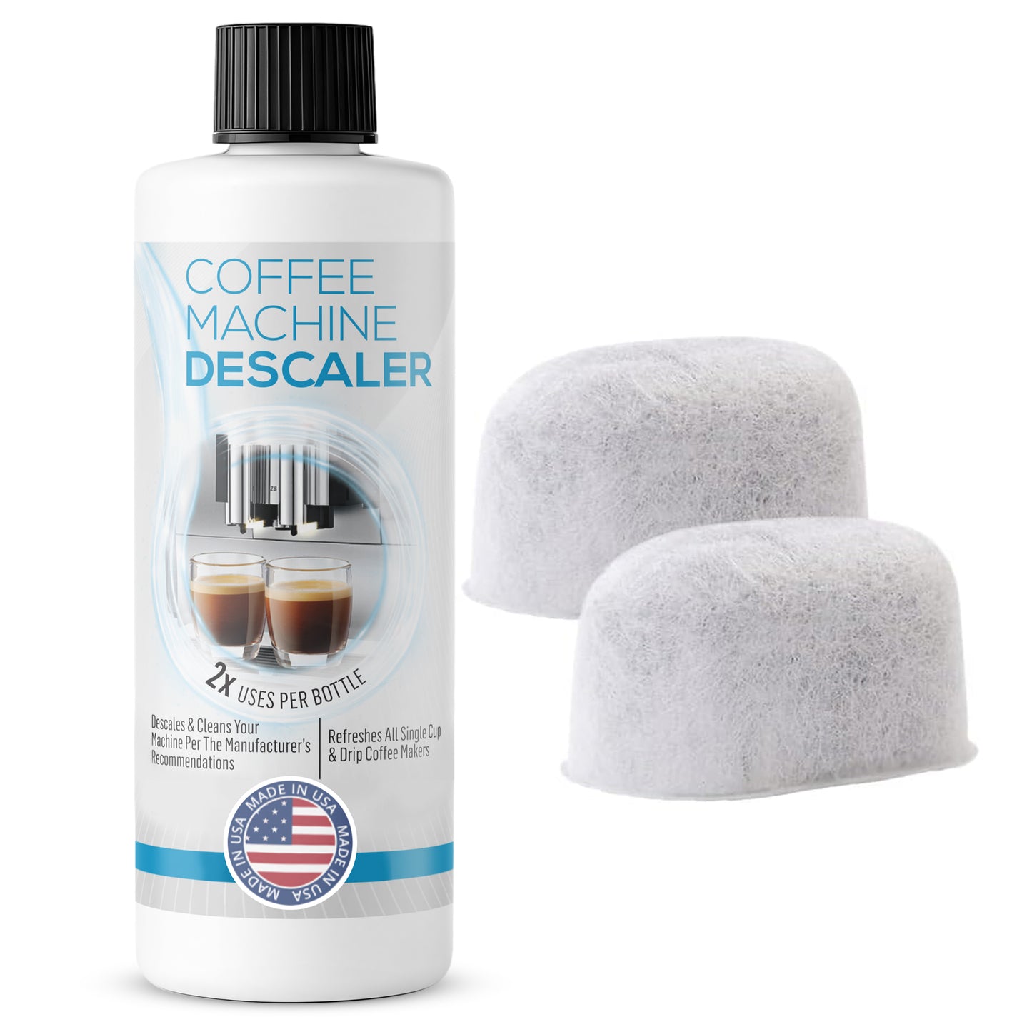 Keurig Compatible Descaling Solution - 1 Bottle, plus 2 filters