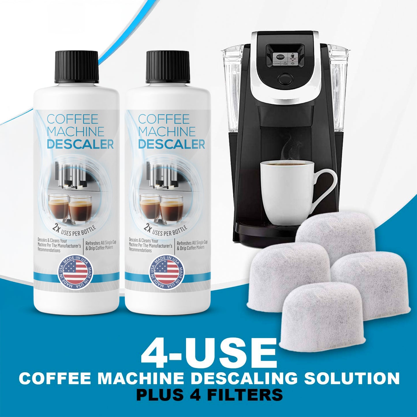 Keurig Compatible Descaling Concentrate Solution Bottles,