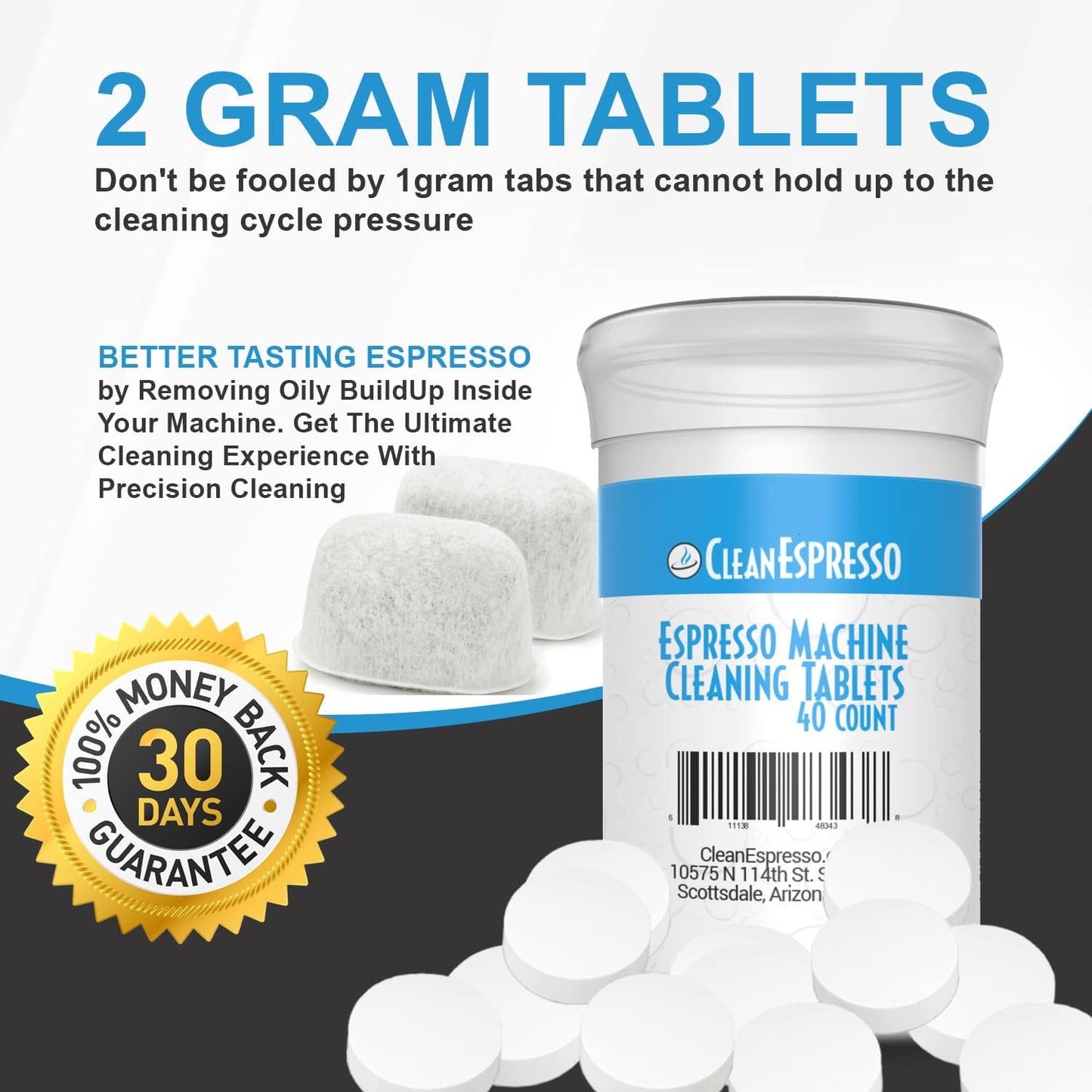 Breville Espresso Machine Compatible Cleaning Kit - 40 Cleaning Tablets, 6 Water Filters