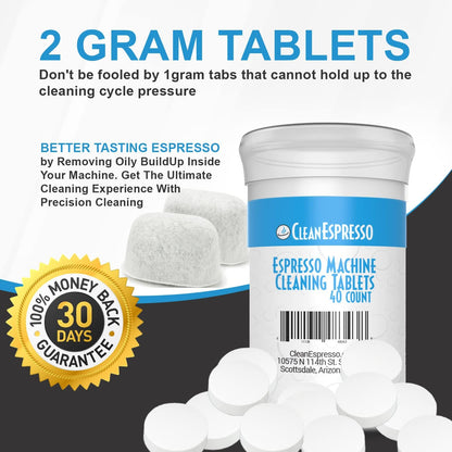 Breville Espresso Machine Compatible Cleaning Kit - 40 Cleaning Tablets, 6 Water Filters